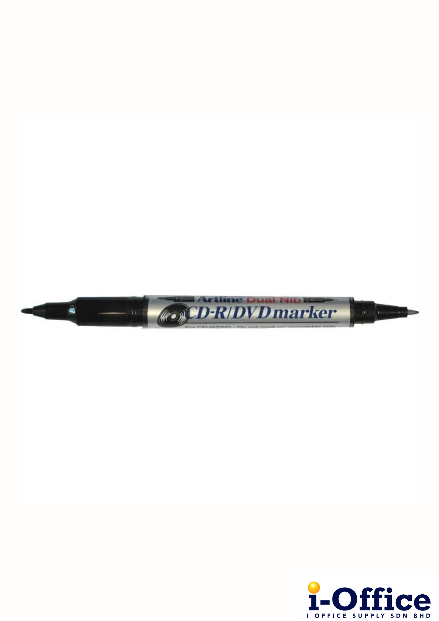 Artline EK-841T Twin Tip Permanent Marker - Black [For CDR/DVD]